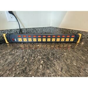 CRST 12-Outlet Surge Protector Power Strip w/ Individual Switches 27”